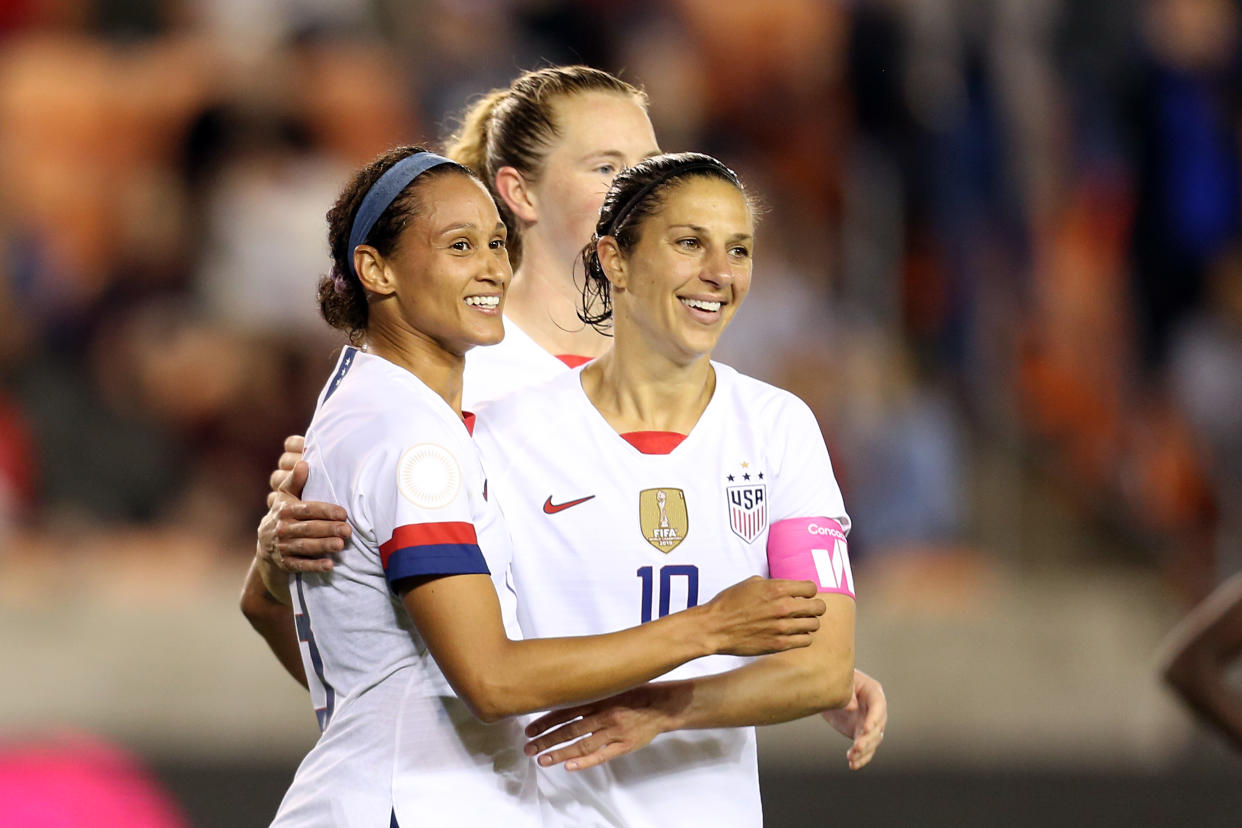 Carli Lloyd (10) has been a focal point of the USWNT's attack in Olympic qualifying, and that appears to be the plan for this summer too. (Photo by Omar Vega/Getty Images)