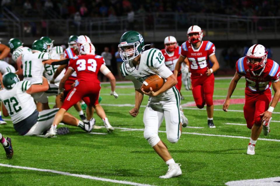 Carson Miller, quarterback for De Soto High School.