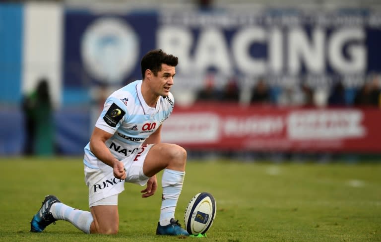 New Zealand fly-half Dan Carter in action for Racing 92 during a European Cup match against Glasgow Warriors in 2016