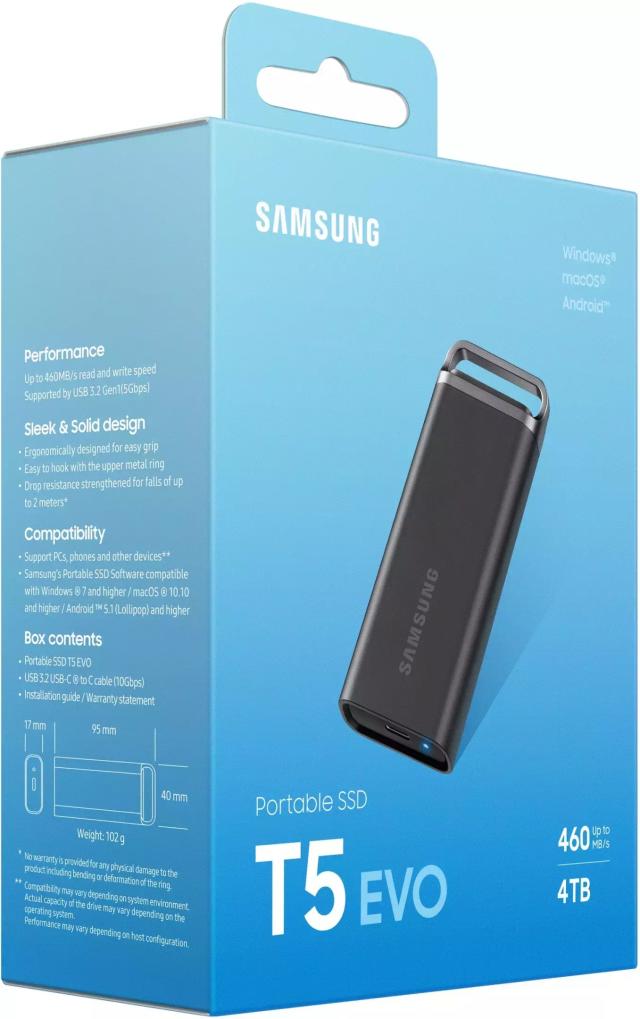 Leaked Samsung T5 EVO External SSD Won't Impress On Speed, Tops Out at 8TB