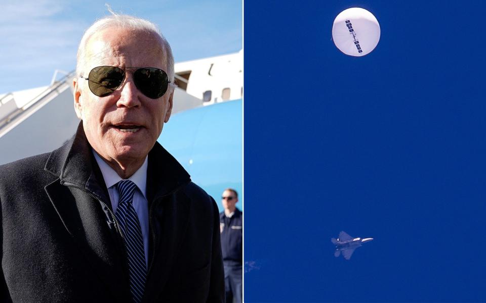 Joe Biden authorised the US Air Force to shoot down the balloon on Saturday