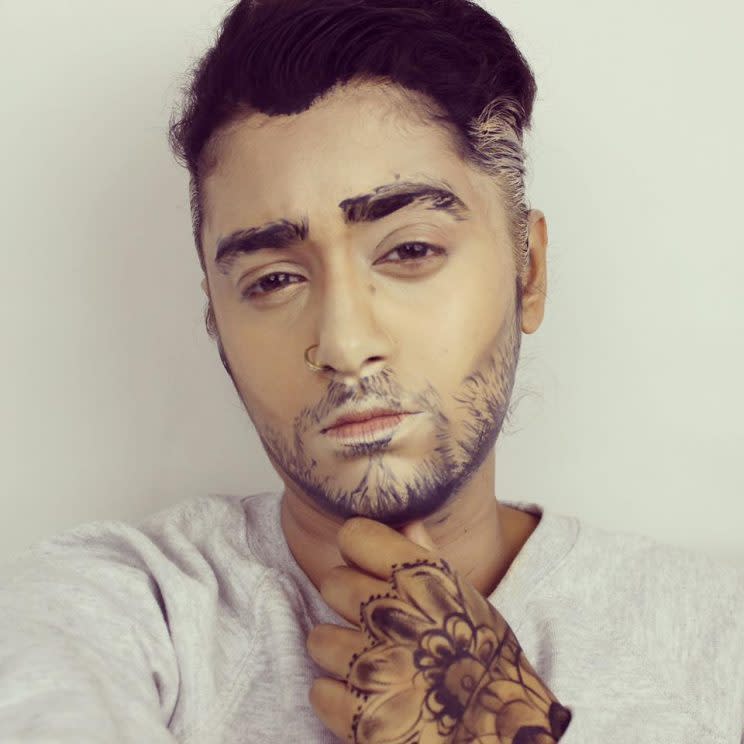 A Dubai-based makeup artist transformed herself into Zayn Malik in order to prank some fans. (Photo: Facebook)