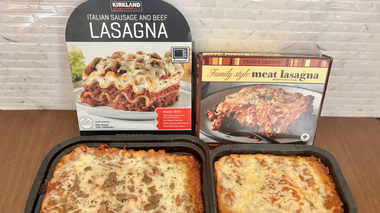 Costco and Trader Joe's lasagnas