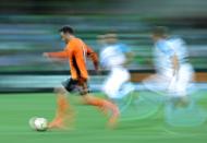 <p>Corey Brown of the Roar runs with the ball during the round 19 A-League match between Melbourne City FC and the Brisbane Roar at AAMI Park </p>