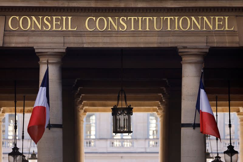 France's constitutional council decides on idea to hold citizens' vote on pension reform, in Paris