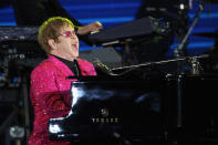 <div class="caption-credit"> Photo by: Dan Kitwood | Getty Images</div>Sir Elton John performs on stage during the Diamond Jubilee concert. Still recovering from a respiratory infection he gave a soulful reading of Your Song.