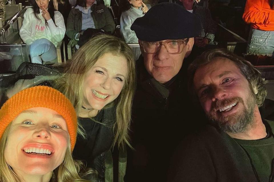 <p>Kristen Bell Instagram</p> Kristen Bell, Rita Wilson, Tom Hanks, Dax Shepard