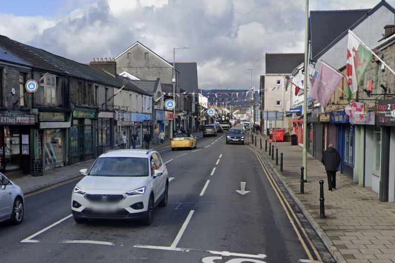 A view down Treorchy High Street