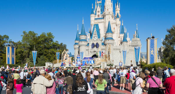 Cinderella Castle, Magic Kingdom, Walt Disney World Resort, Lake Buena Vista, Orlando, Florida, USA