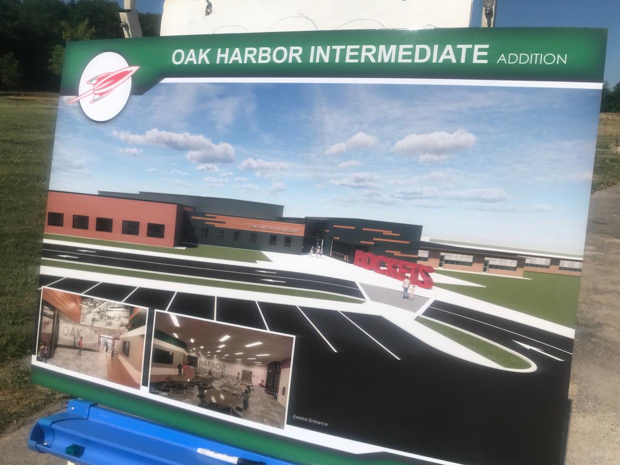 Benton-Carroll-Salem School District held a groundbreaking ceremony Tuesday for its new Oak Harbor Intermediate School. The school will house students from grades 4-6, with the project scheduled for completion in November 2023.