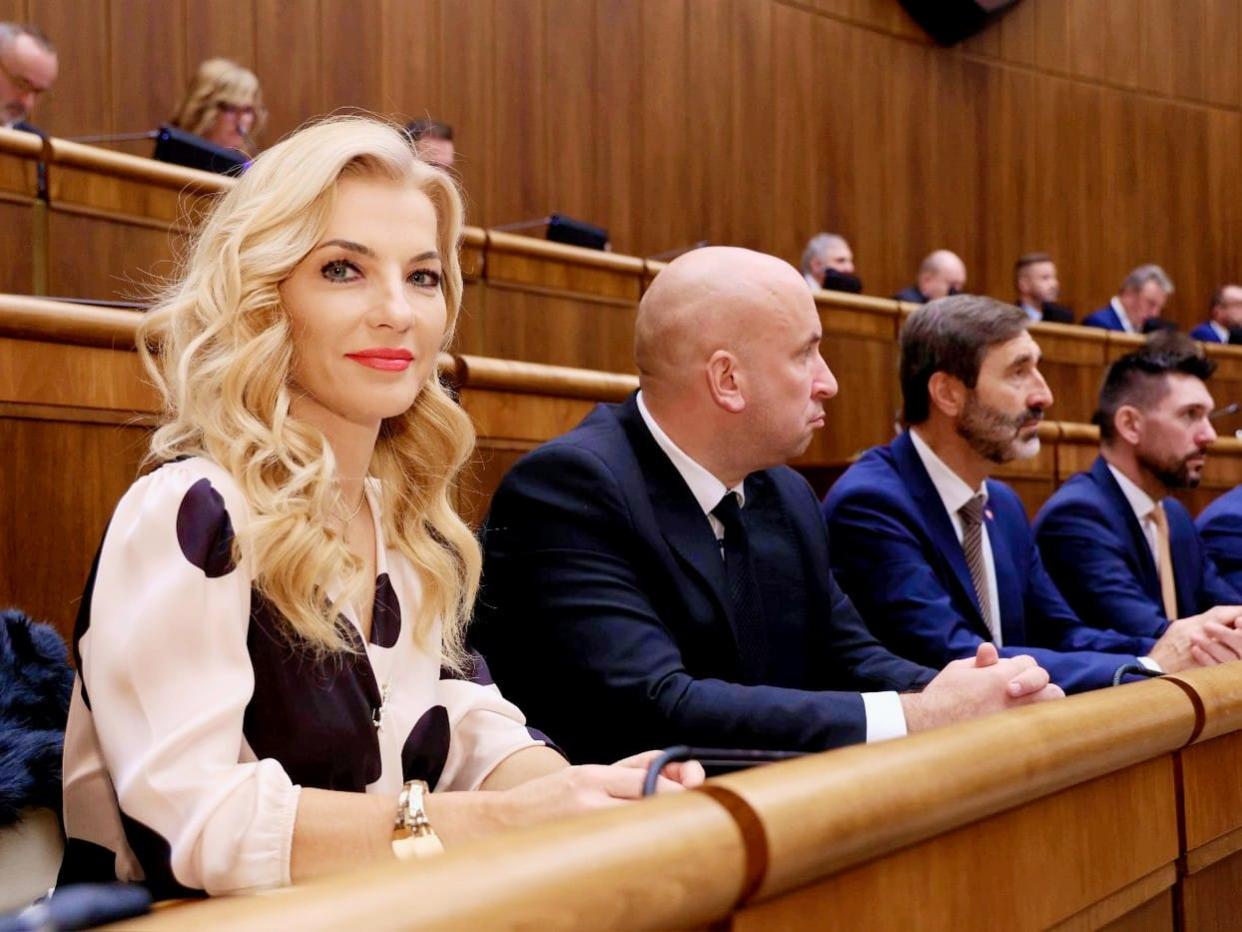 Slovakia’s new culture minister Martina Šimkovičová in a photo added to her Facebook account in November 2023. 