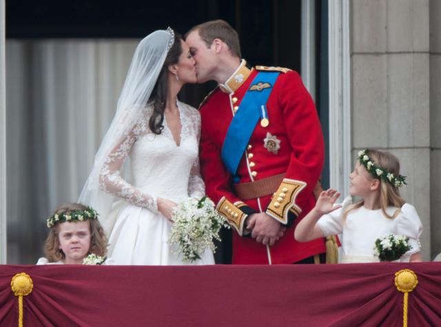 Kate and Prince William, Duke of Cambridge on the balcony at Buckingham Palace
