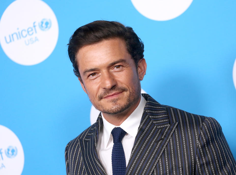 HOLLYWOOD, CALIFORNIA - NOVEMBER 30: Orlando Bloom attends the UNICEF At 75 Celebration at NeueHouse Los Angeles on November 30, 2021 in Hollywood, California. (Photo by Tommaso Boddi/WireImage)