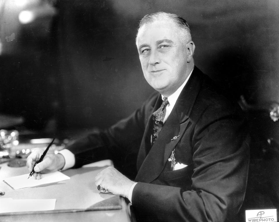 This is a photograph of Franklin D. Roosevelt taken on Jan. 19, 1937. Historian Douglas Brinkley, who has written extensively about several presidents, believes FDR would have handled the coronavirus pandemic best because his own battle with polio would have made him empathetic and engaged in solving the crisis.