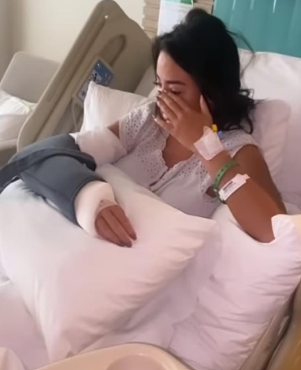 Yazmin Oukhellou has detailed her mental-health struggles following the fatal crash that killed her on-off boyfriend (Instagram/YazminOukhellou)