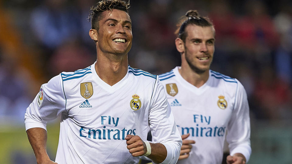 Cristiano Ronaldo and Gareth Bale. (Photo by David Aliaga/NurPhoto via Getty Images)