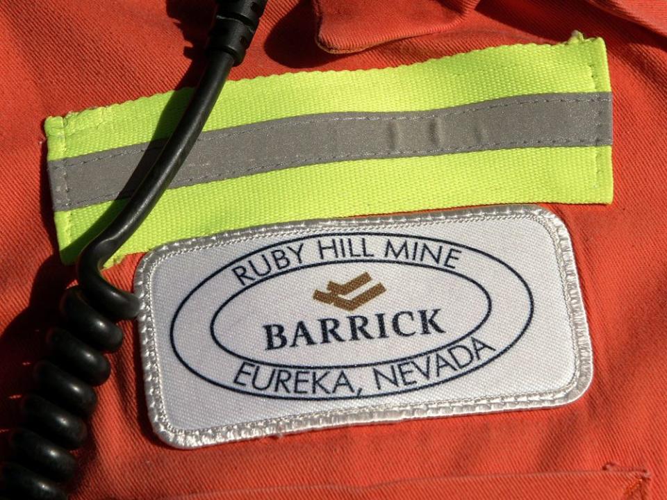  The chest patch of a worker at Barrick’s Ruby Hill Mine, outside Eureka, Nevada.