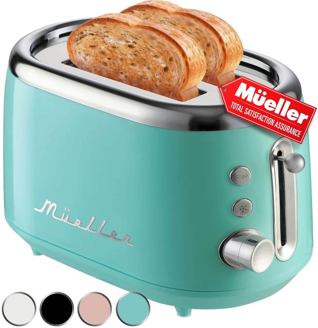 MUELLER ULTRA TOAST 4-SLICE TOASTER - 6 BROWNING LEVELS -DEFROST