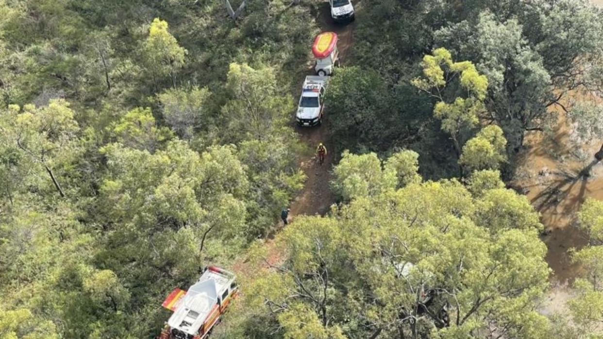 A popular camping site in Queensland has been hit by flash flooding, leaving dozens of campers stranded and without the means to get out. Picture: Queensland Fire and Emergency Services