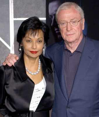 Michael Caine and wife Shakira at the Hollywood premiere of Touchstone Pictures' The Prestige