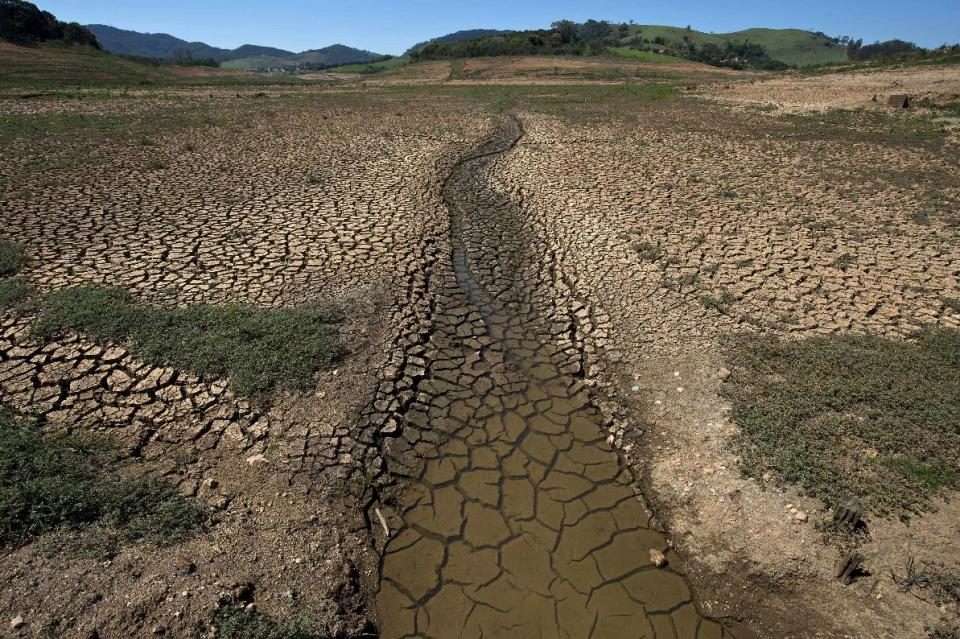 Vista del lecho semiseco del río Jacarei, en Piracaia, durante una sequía en el estado de Sao Paulo, el miércoles 19 de noviembre en Brasil (AFP | Nelson Almeida)