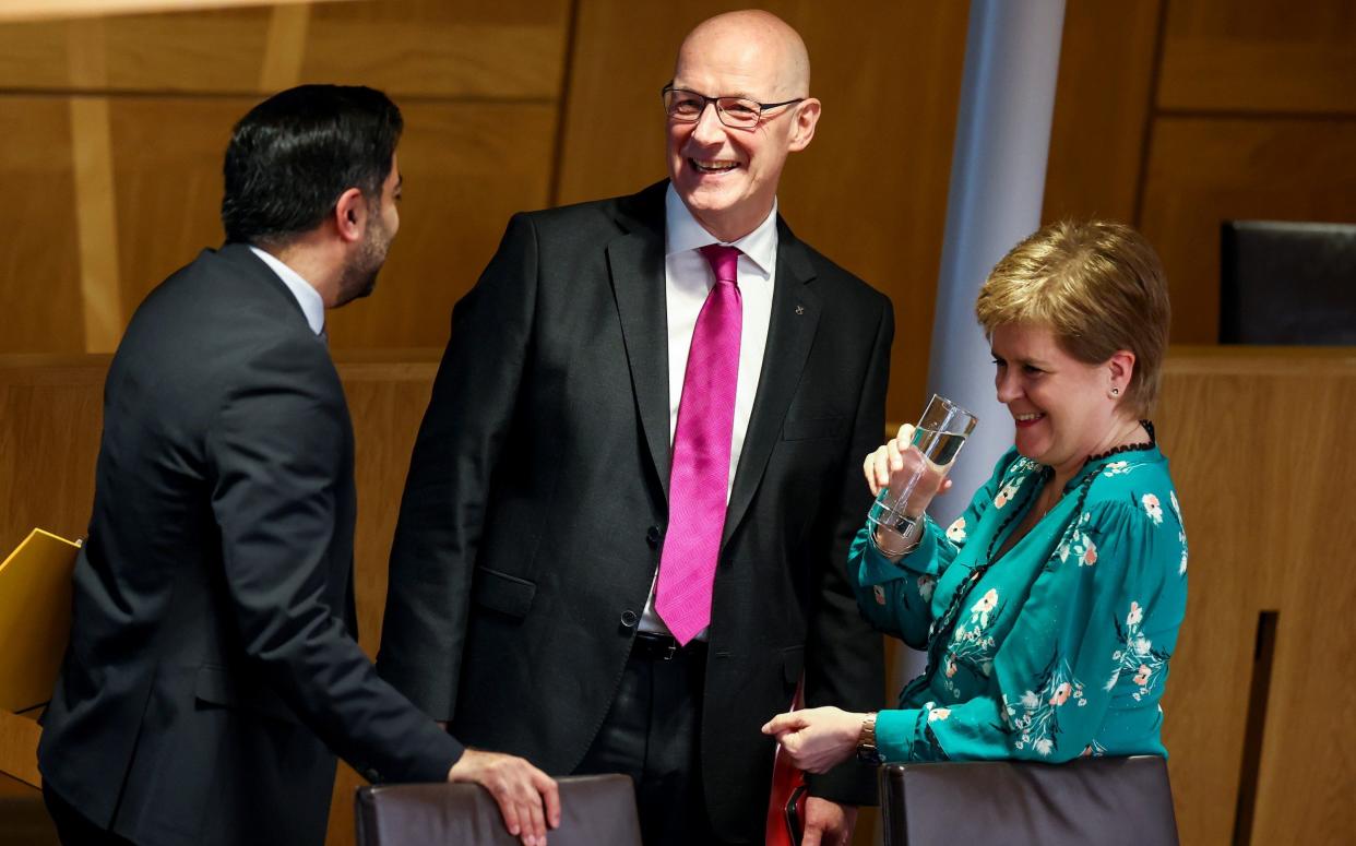 John Swinney Humza Yousaf and Nicola Sturgeon