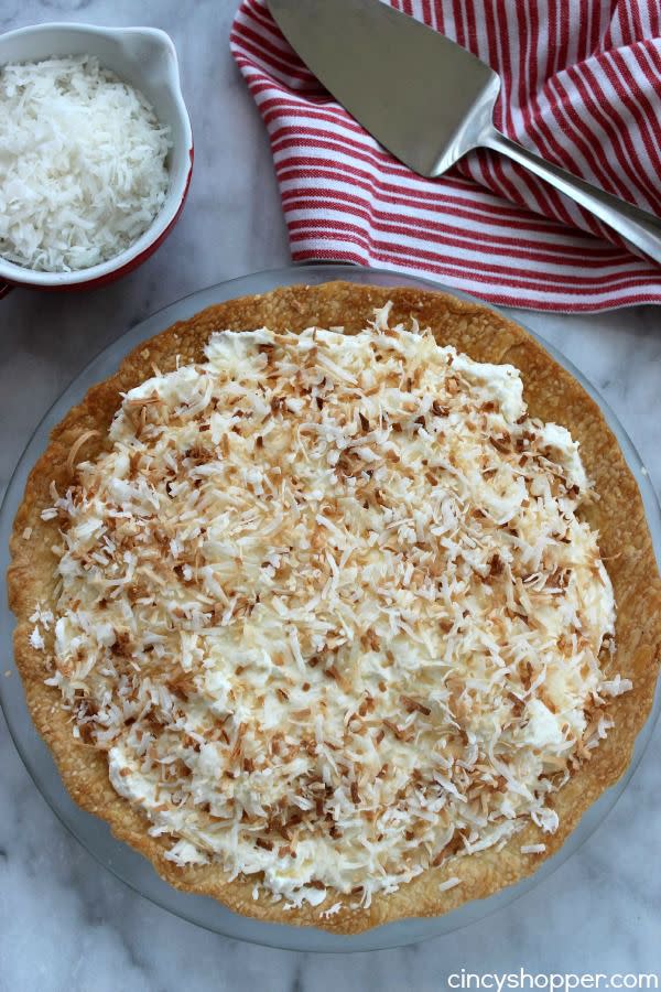 <p>Have a bite - or two - of this tropical pie after <a rel="nofollow noopener" href="https://www.womansday.com/food-recipes/food-drinks/g2874/easter-dinner-ideas/" target="_blank" data-ylk="slk:Easter dinner.;elm:context_link;itc:0;sec:content-canvas" class="link ">Easter dinner.</a> </p><p><strong>Get the recipe at <a rel="nofollow noopener" href="http://cincyshopper.com/coconut-cream-pie/" target="_blank" data-ylk="slk:Cincy Shopper;elm:context_link;itc:0;sec:content-canvas" class="link ">Cincy Shopper</a>.</strong></p>