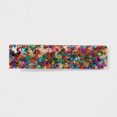 Acrylic Multi Stars Metal Automatic Barrette