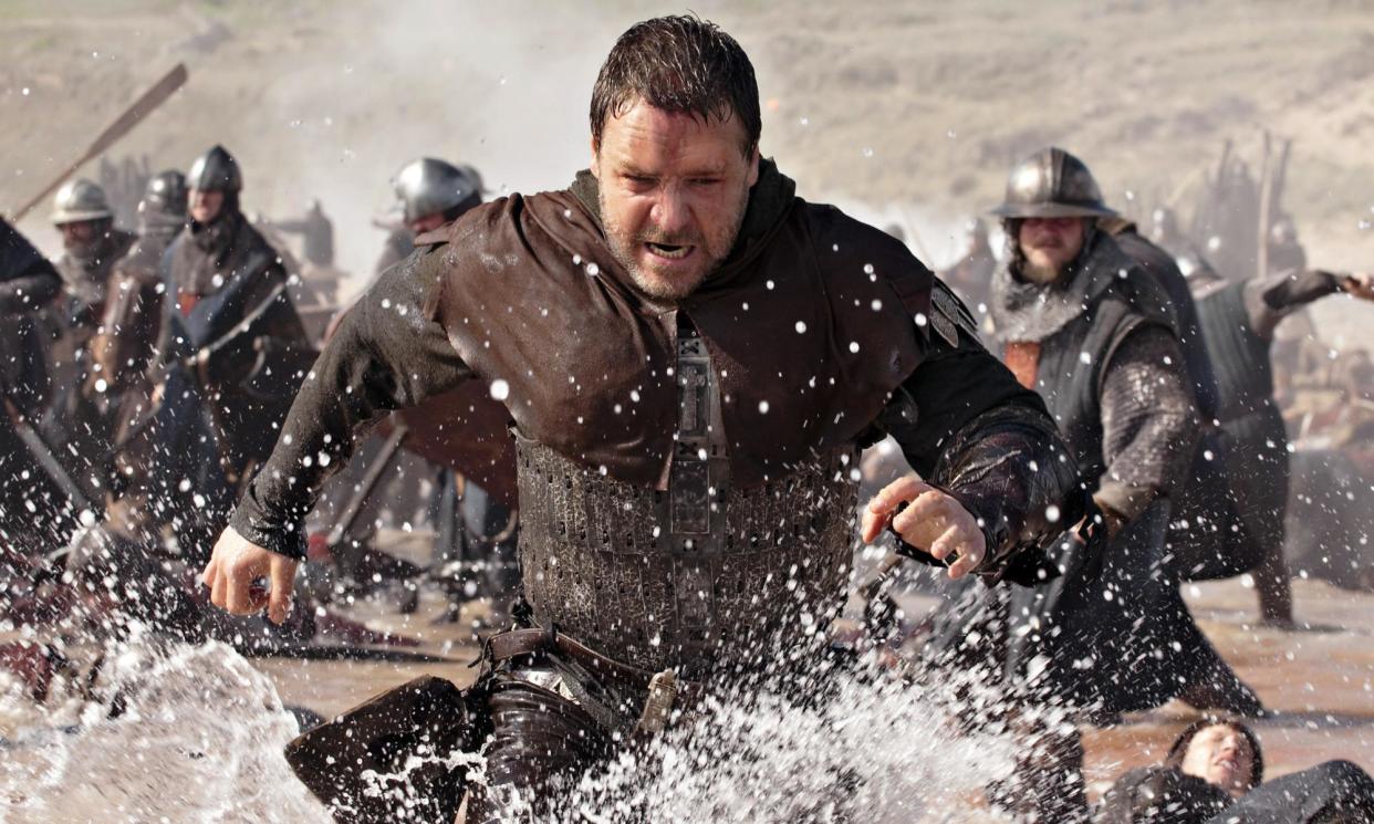 <span>Knees must … Russell Crowe in Robin Hood.</span><span>Photograph: Cinetext/Universal Pictures/Allstar</span>