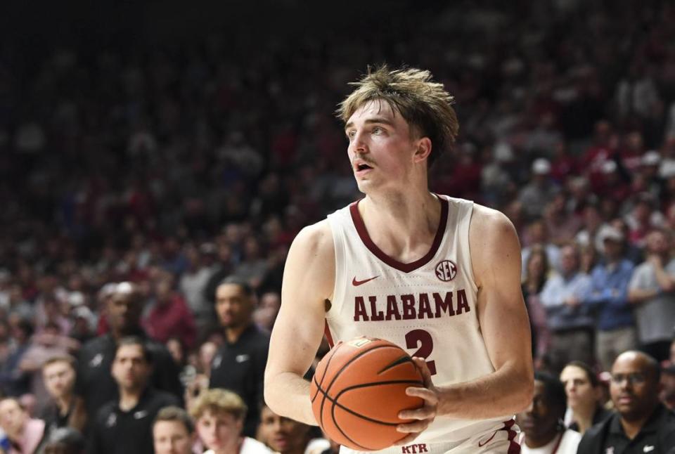 Alabama big man Grant Nelson is a transfer from North Dakota State. Gary Cosby Jr./USA TODAY NETWORK