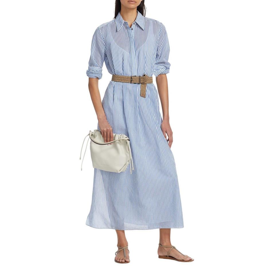 <p><a href="https://go.redirectingat.com?id=74968X1596630&url=https%3A%2F%2Fwww.saksfifthavenue.com%2Fproduct%2Fbrunello-cucinelli-belted-striped-maxi-shirtdress-0400018414714.html&sref=https%3A%2F%2Fwww.townandcountrymag.com%2Fstyle%2Ffashion-trends%2Fg44076138%2Fsaks-brunello-cucinelli-womens-sailing-capsule%2F" rel="nofollow noopener" target="_blank" data-ylk="slk:Shop Now;elm:context_link;itc:0;sec:content-canvas" class="link ">Shop Now</a></p><p>Belted Striped Maxi Shirtdress</p><p>$4395.00</p><p>saksfifthavenue.com</p><span class="copyright">Product Shot Image</span>