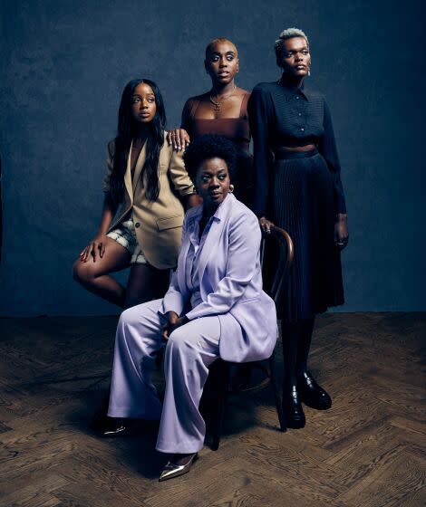 Thuso Mbedu, Viola Davis, Lashana Lynch and Sheila Atim of "The Woman King"