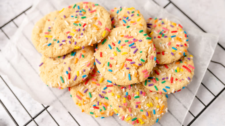 Sugar cookies with sprinkles