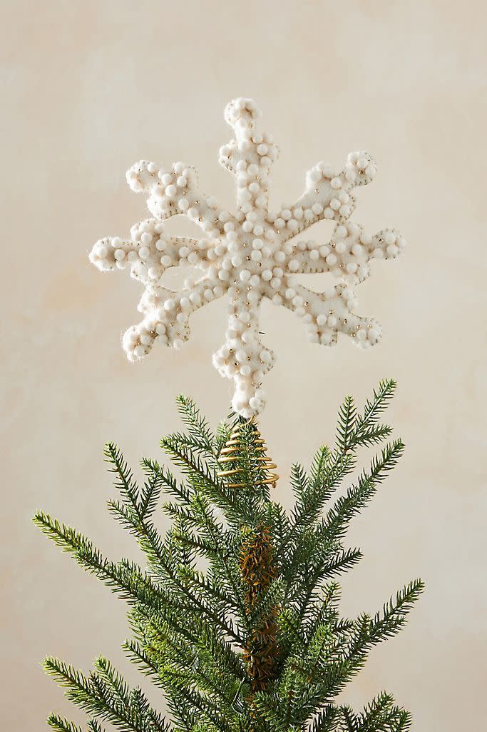 Holly Pommed Snowflake Tree Topper