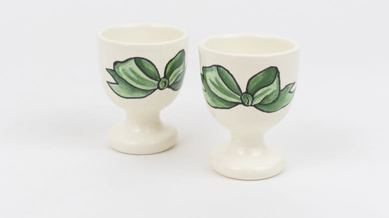 Salter House Olive and Ribbon Egg Cups