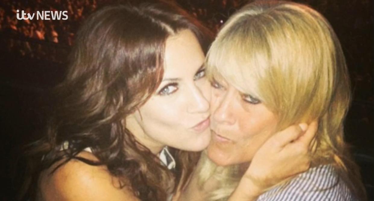 Caroline Flack with her mother Christine (Christine Flack/ITV)