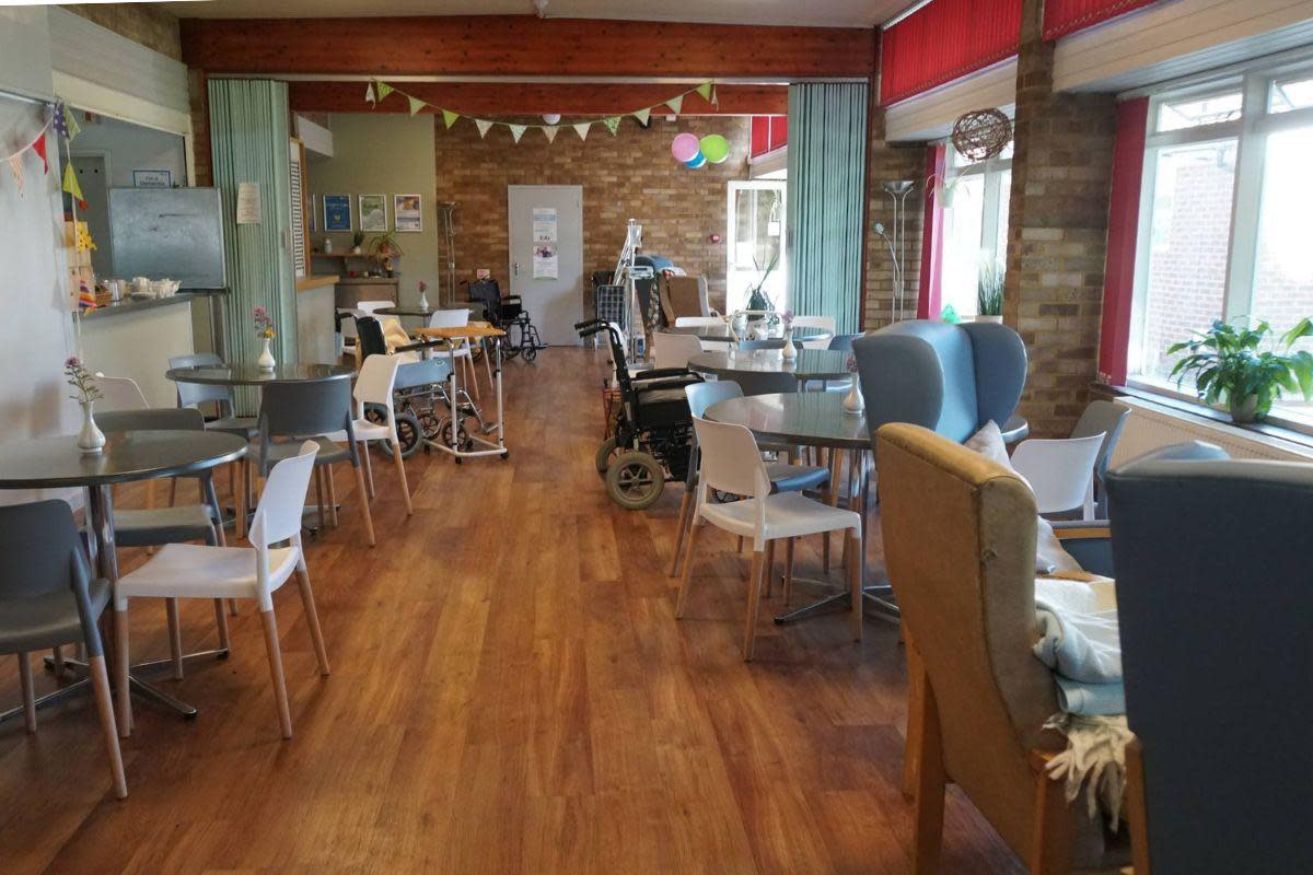 A community centre cafe was transformed into a hospice for Grace filming <i>(Image: Southwick Community Centre)</i>