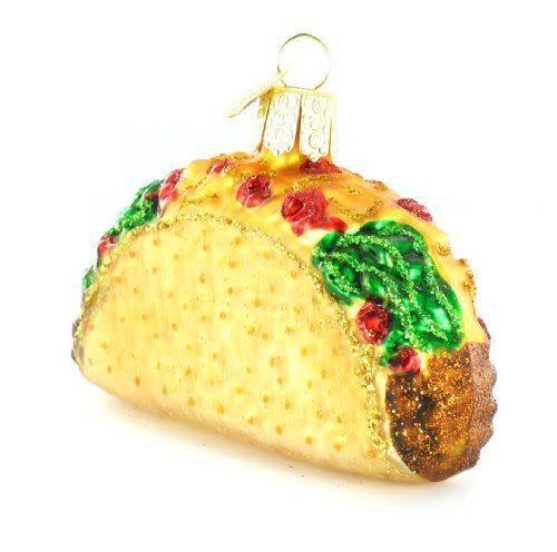 18) Taco Glass Blown Ornament