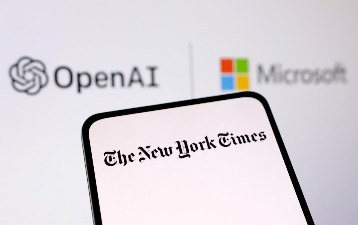 The New York Times sued OpenAI and Microsoft for copyright infringement late last year. REUTERS/Dado Ruvic/Illustration