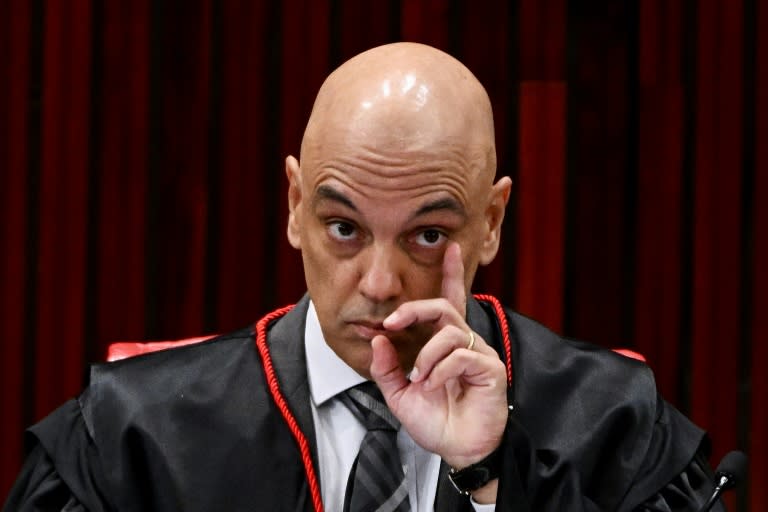 Le juge de la Cour suprême brésilienne, Alexandre de Moraes, le 22 juin 2023 à Brasilia (EVARISTO SA)