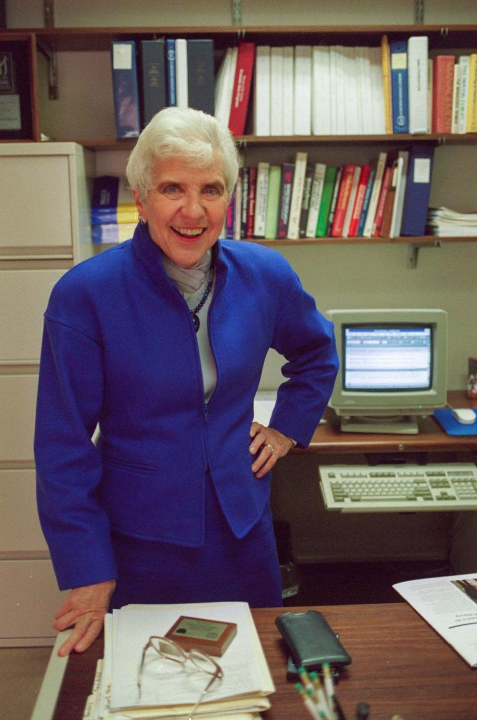 Barbara Bryant in her office in Ann Arbor in 1994.