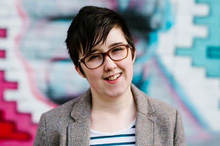 Journalist Lyra McKee poses for a portrait outside the Sunflower Pub on Union Street in Belfast, Northern Ireland May 19, 2017. Jess Lowe Photography/Handout via REUTERS/Files