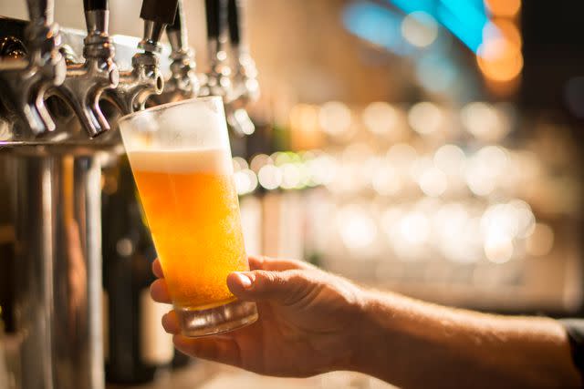 <p>Getty</p> Stock photo of a row of beer taps.