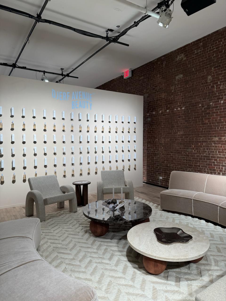 Djerf Avenue Beauty's New York pop-up.