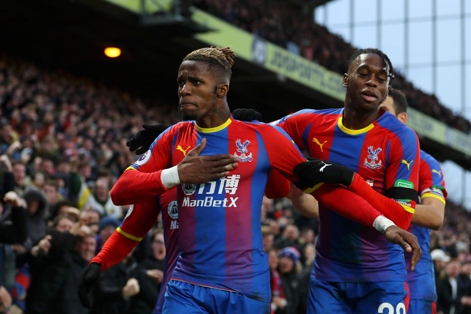 Zaha celebrates ‘his’ equaliser for Palace