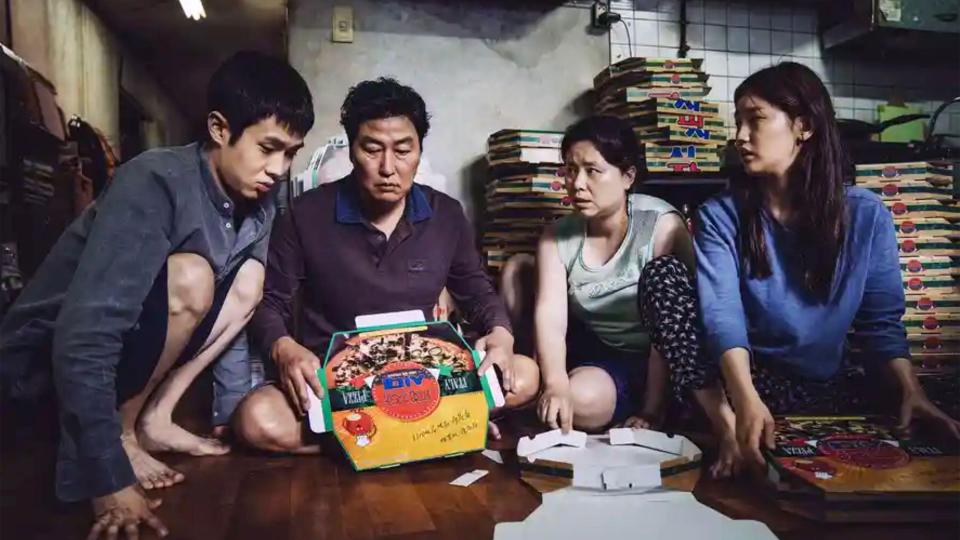 Hye-jim Jang, Kang-ho Song, Woo-sik Choi, So-dam Park in Parasite