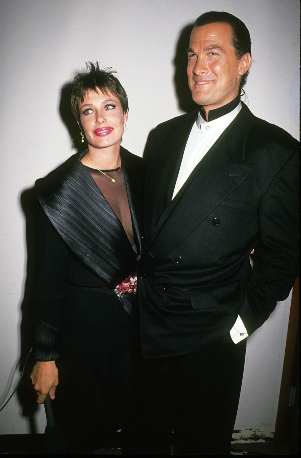 Steven Seagal and Kelly LeBrock at film premiere of "Out for Justice' - April 14th 1991