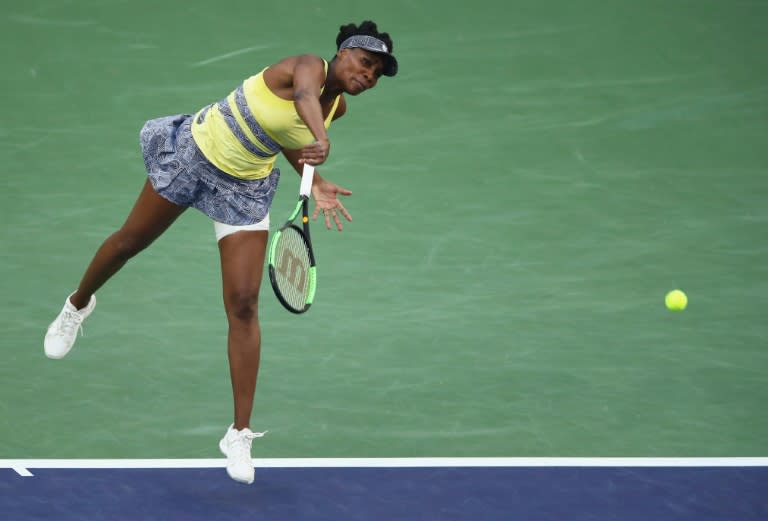 Venus Williams saved three match points against her own serve in the eighth game of the third set against Elena Vesnina but ultimately lost 6-2, 4-6, 6-3 at Indian Wells