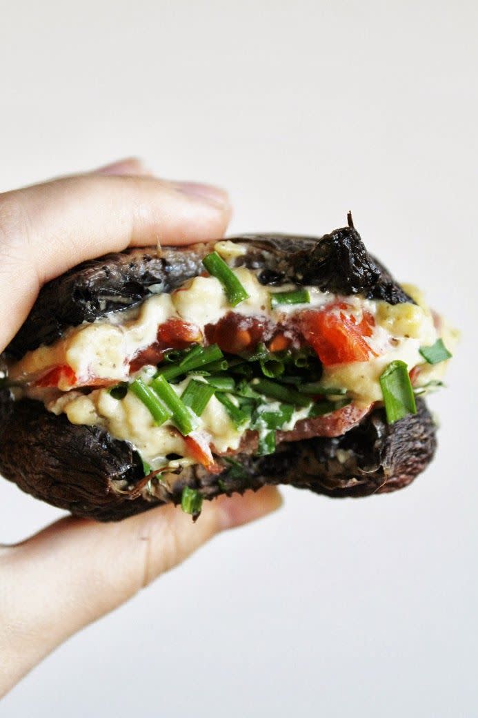 Portobello Mushroom Cashew Cheeseburger