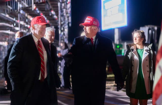 <p>Shealah Craighead/The White House</p> Cassidy Hutchinson (right) attends the final Trump 2020 campaign rally in Grand Rapids, Michigan, with her boss, Mark Meadows (left) and President Donald Trump (center)